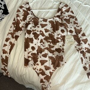 Cow Print Bodysuit